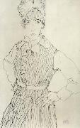 Egon Schiele Portrait of Edith Schiele Standing painting